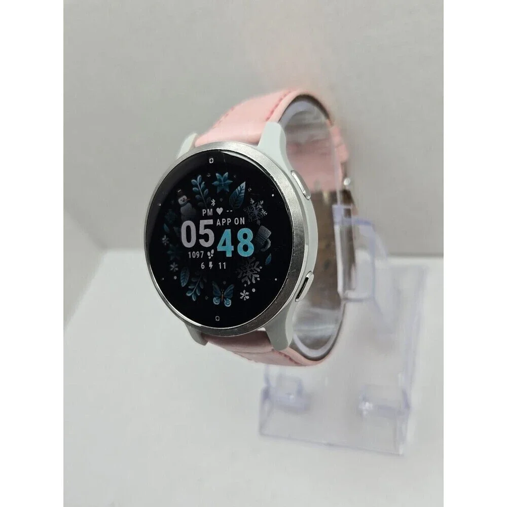 Garmin Venu 2S Smartwatch 40mm GPS Music Multi GNSS AMOLED Silver W/ Charger